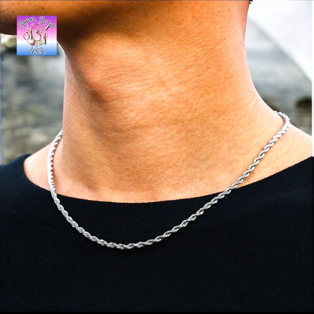 Gold & Silver Rope Chains – Multiple Lengths – Durable, Stylish & High Shine