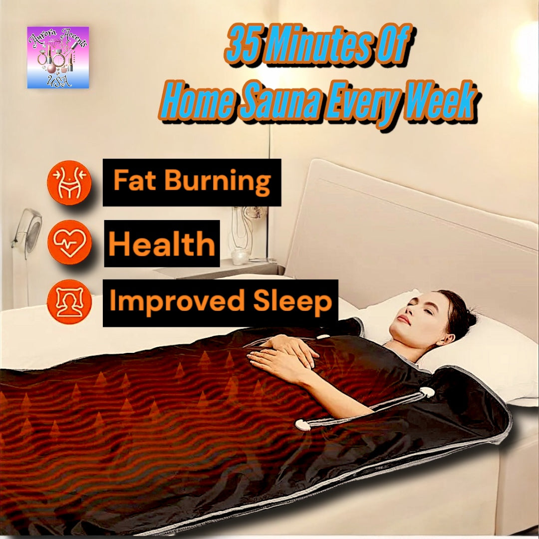 Portable Infrared Sauna Blanket – 1-6 Level Temperature Control, Oxford Fabric, Home Relaxation & Detoxification