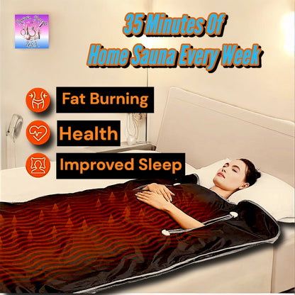 Portable Infrared Sauna Blanket – 1-6 Level Temperature Control, Oxford Fabric, Home Relaxation & Detoxification