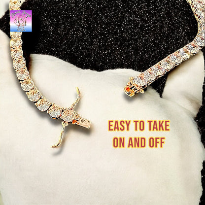 Quality Tennis Chain, Gold, Silver, Rose Gold- 16-30 Inches- 3mm-10mm