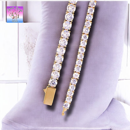 Gold, Silver & Rose Gold Tennis Bracelet – 7-9 Inches | 3mm-6mm Width – Classic & Brilliant Shine