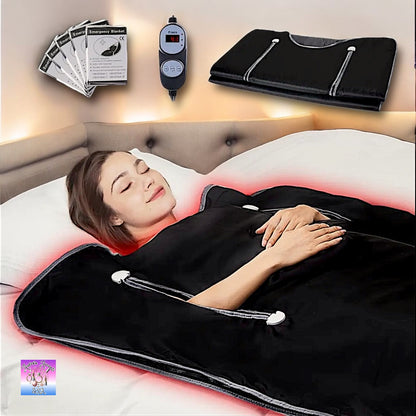 Portable Infrared Sauna Blanket – 1-6 Level Temperature Control, Oxford Fabric, Home Relaxation & Detoxification