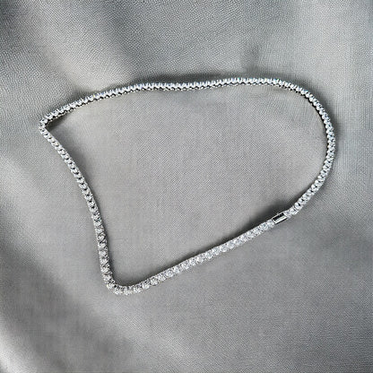 Silver Tennis Chain 30 Inch 6mm (Quality)