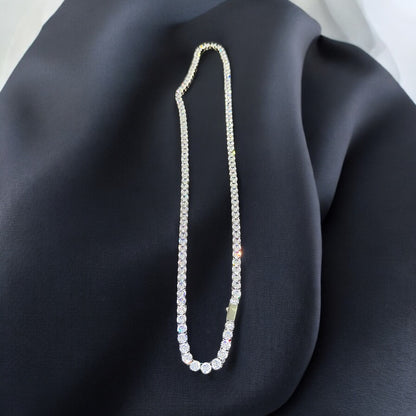 Silver Tennis Chain 30 Inch 6mm (Quality)